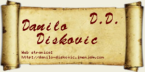 Danilo Dišković vizit kartica